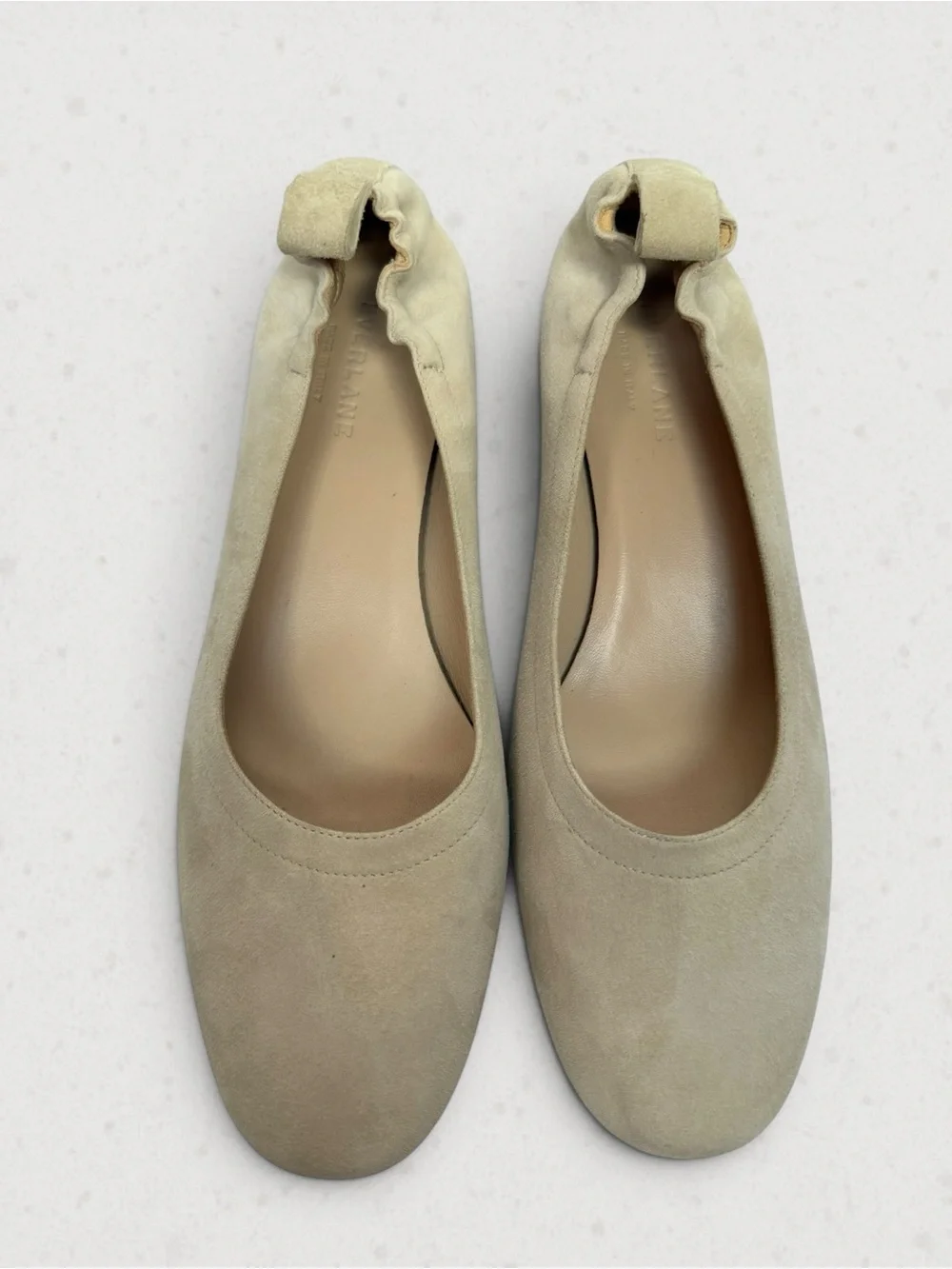 Everlane Cream Suede Block Heel Pumps Women’s Size 9 Made Italy - Picture 4 of 9